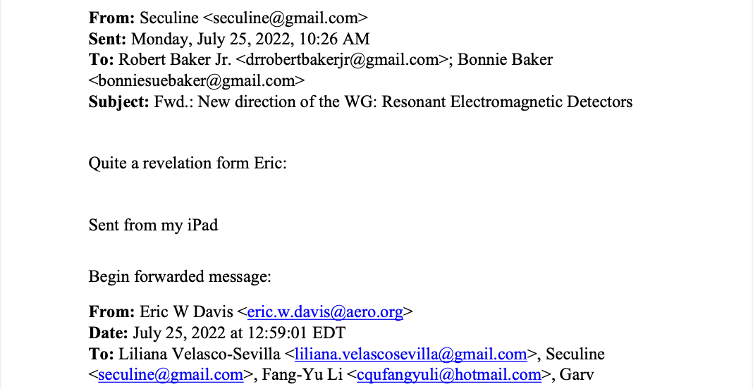 Eric Davis email page 1
